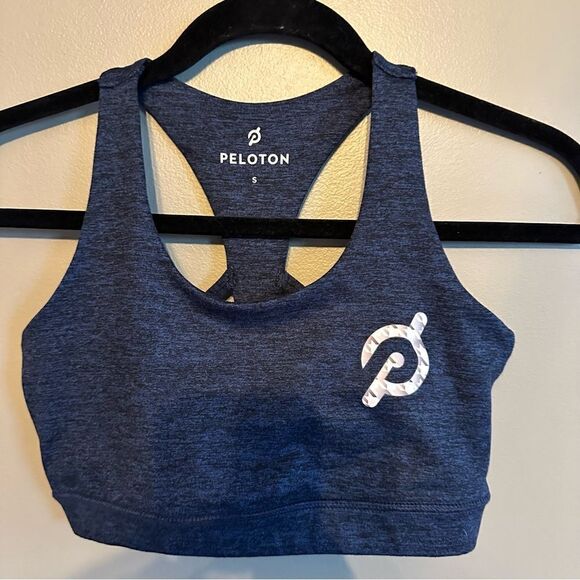 Peloton heathered navy blue size small sports bra - Picture 1 of 6